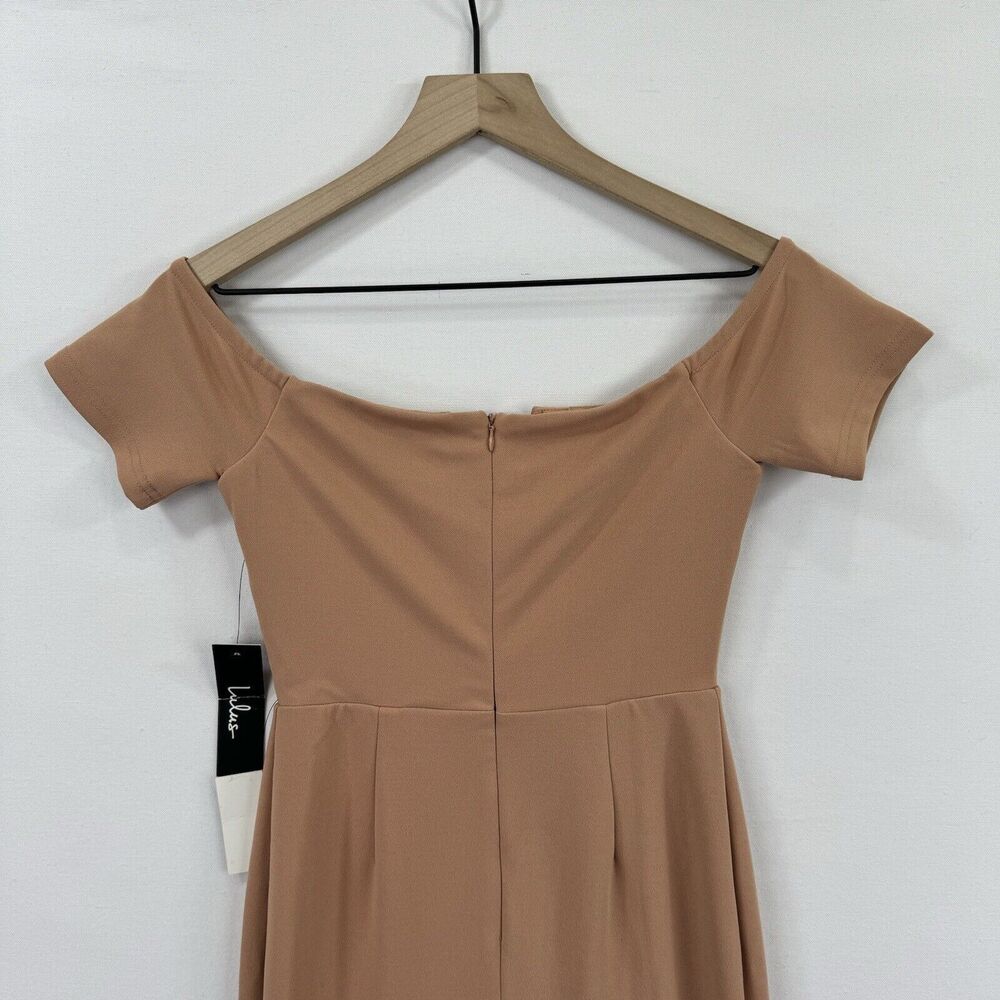 Lulu's Peach Off-Shoulder Maxi Dress - Picture 8 of 15